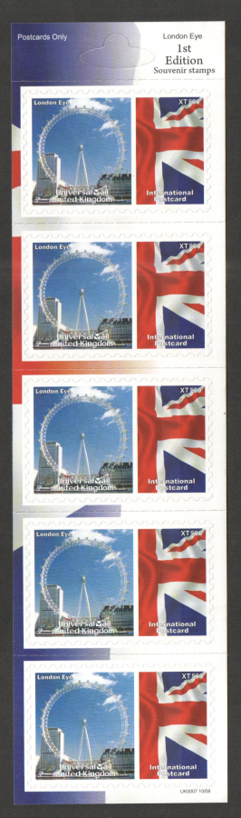 (image for) UK0007 London Eye Universal Mail Stamps Dated: 10/08